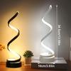 1 Stück Bürotischlampen - 3-Kanal Dimmbare Touch-Lampe USB C Ladeanschluss, Moderne Minimalistische Dimmbare Spiral-Tischlampe, Inklusive LED-Lampen