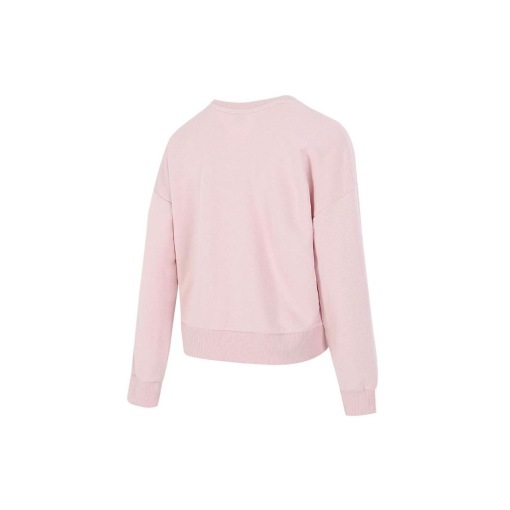 Puma Logo Print Sporty Crew Neck Sweatshirt Women Tops Pink 531382-36