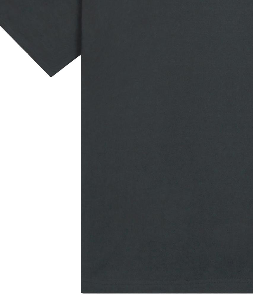 GRAVER [Unisex] Small Multiflower Drawing Smile Short Sleeve T-Shirt_Charcoal