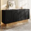 Modern sideboard cabinet with 4 doors, large storage space and clear U-shape structure, for living room & dining area, 160×75×38 c