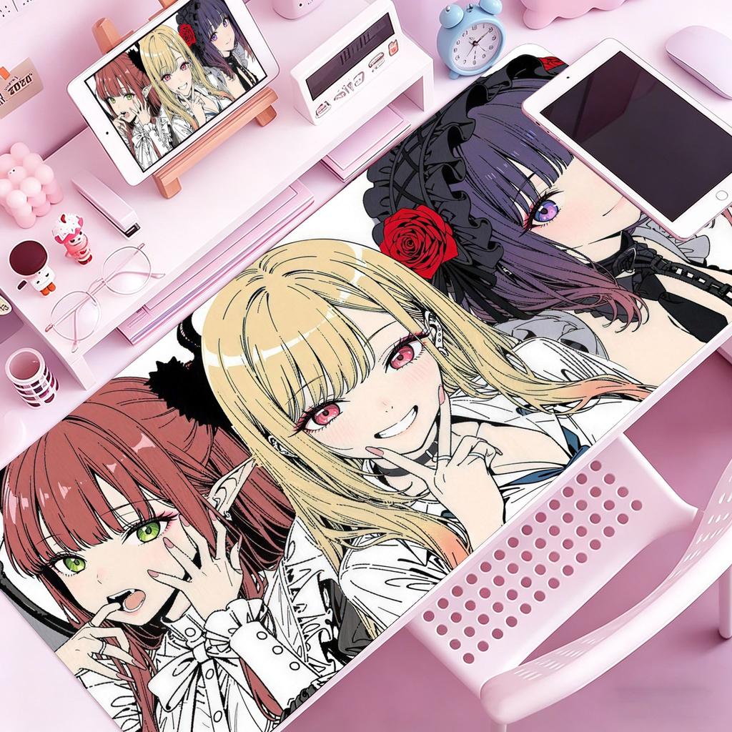 Carino Anime Kitagawa Marin MMy DressUp Darling Tappetino Mouse Grande Tappetino Mouse Gaming con Bordi Cuciti Tappetino Scrivania Spesso PC