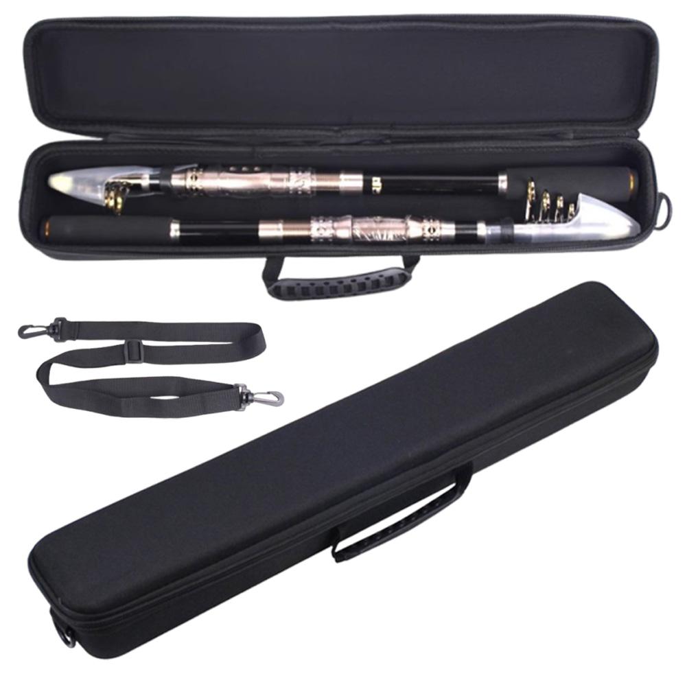 Fishing Rod Bag with Shoulder Strap Fishing Pole Storage Bag EVA Shockproof Fishing Accessories Bag for Fishing Tools