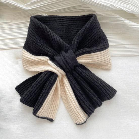 Women Scarf Patchwork Color Soft Comfortable Wrap Around Design Winter Scarf Neck Care Fashion Accessories