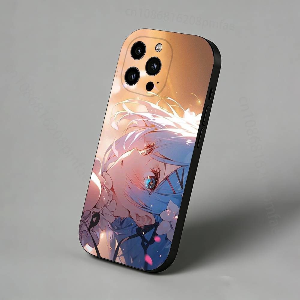 

Japan Anime ReZERO Slim Back Phone Case for iPhone 17,16,15,14,13,12,11 Pro,Max,Plus,X,XS,XR,SE,Mini Protective Cover iPhone16pro