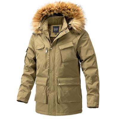 Parka-jas Heren Winter Militaire buitenjassen Uitloperjassen met capuchon Met bont gevoerde warme jassen