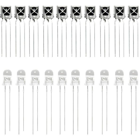 Gikfun Infrared Diode Led IR Emission and Receiver for Arduino (Pack of 10 Pairs) EK8460