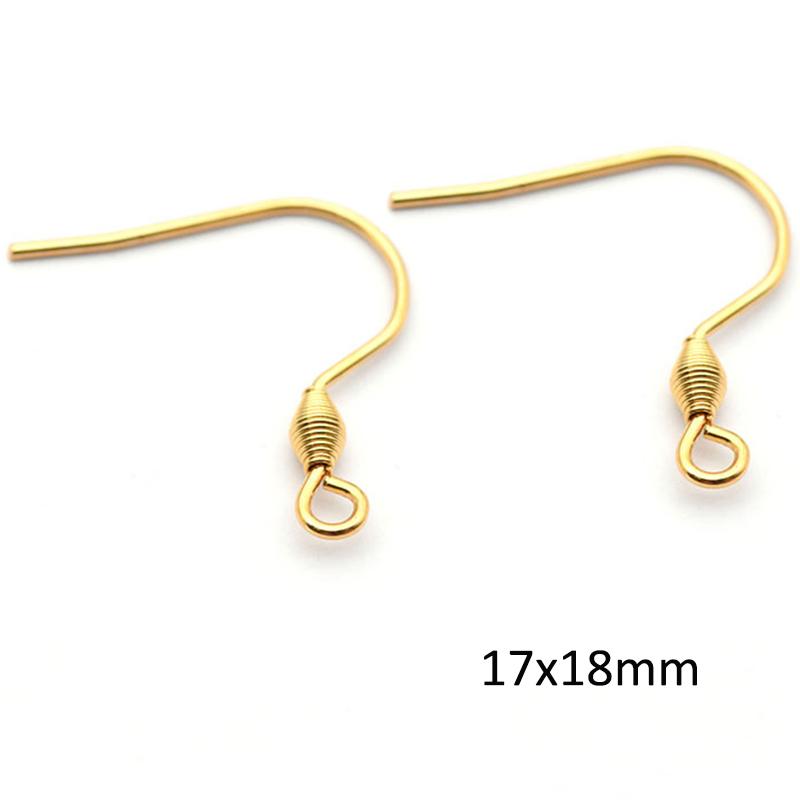 50pcs Stainless Steel Earwire Earrings Hooks Base for Earrings Ear Jewelry Making DIY Findings Accessories Wholesale Supplies