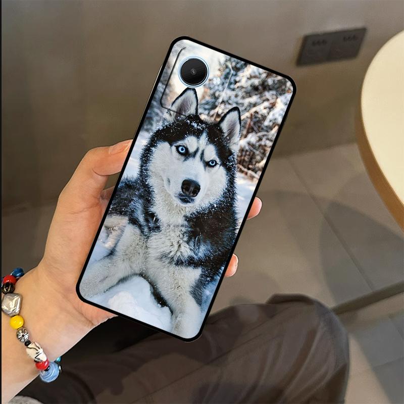 Animal Wolf Dog Husky Case For Realme C65 C67 C61 C53 C55 C51 C25 C63 C71 C75 GT6 GT7 Pro 11 12 13 14 15 Pro Plus