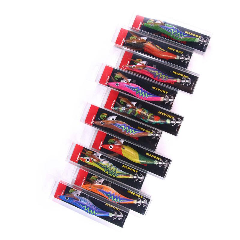 Wood Shrimp Lure with Explosive Hook 12.2g Squid Fake Bait for Fishing