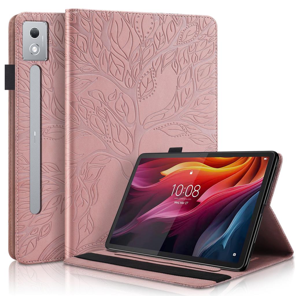 Applicable To Lenovo Xiaoxin Pad Pro 12.7 Tablet Leather Case Tab K9 Tree of Life Embossed Card Bracket Case