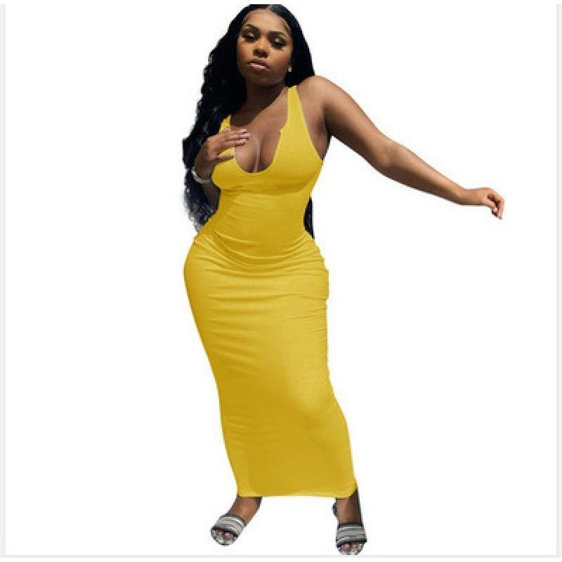 Sexy Maxi Tank Dress, Bodycon Nightclub Party Casual Dress For Summer & Spring, Women's Clothing