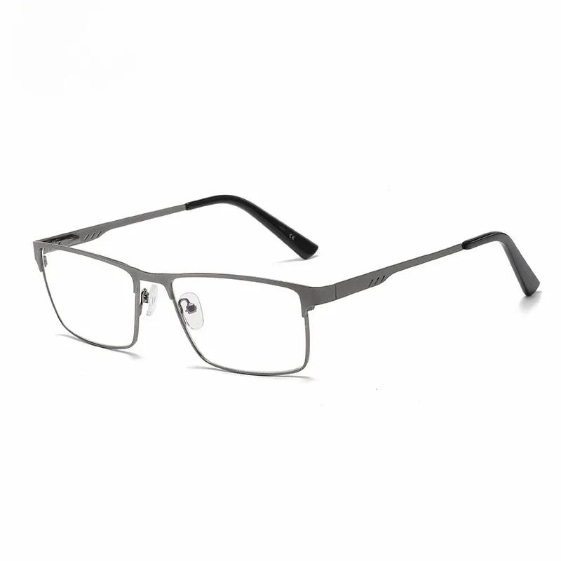 Men Square Metal Large Frame Reading Presbyopia Glasses Reader +1.25 1.5 1.75 2.0 5.0  6.0 Gafas Lectura Hombre Mens Glasses