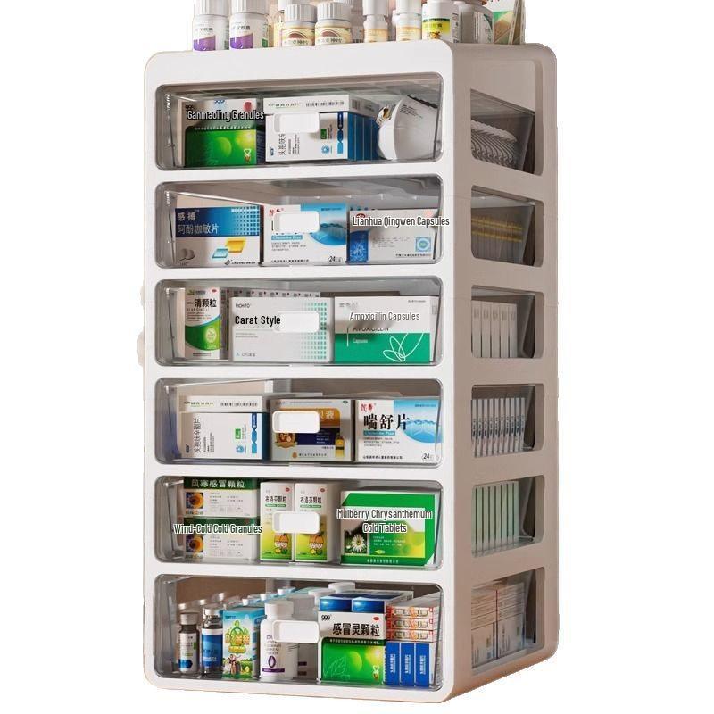 Large Capacity Family Medicine Storage Organizer Drawer Type Cabinet