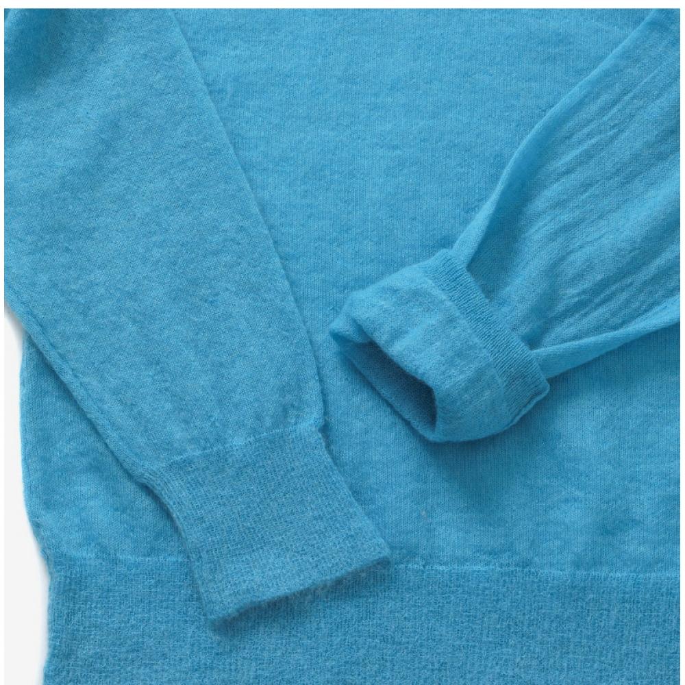 Orari A24SP02fg TurquOiSe Blue Kid MOhair Sheer P O Men S Knit