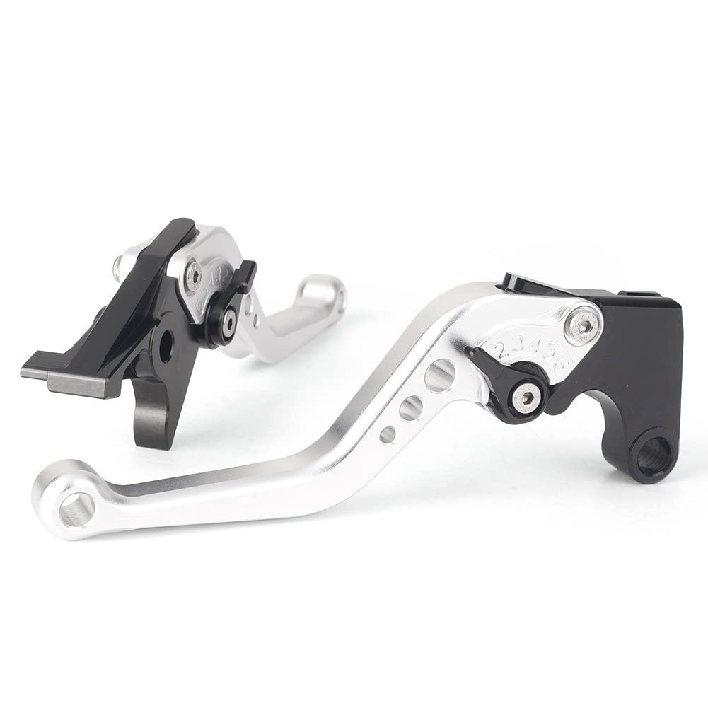 AL-mart Motorcycle Short Style Brake Levers Clutch Levers Levers Set 6 Levels Adjustable for Honda VTR1000F 1998-2005, CBF1000 2006-2009