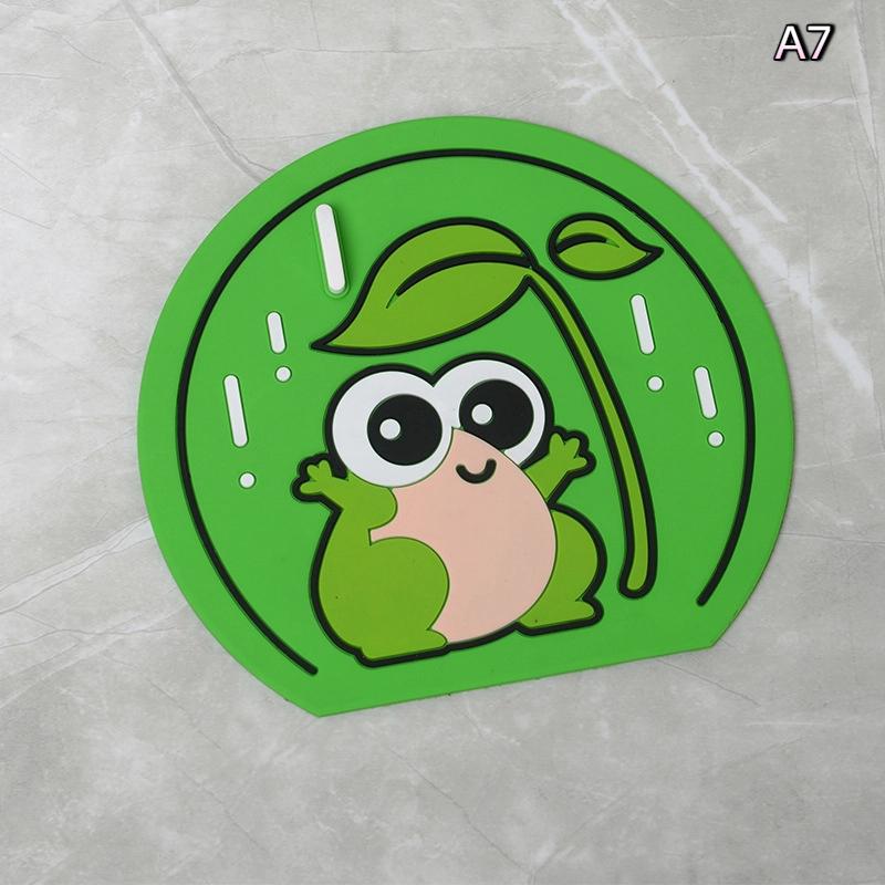 New Sewer Floor Drain Cover Deodorizer Cat Frog Pattern Bathroom Silicone Seal Mat Deodorant Mat Kitchen Toilet Insect-proof Mat