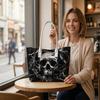 Gothic Skull Print Shoulder Bag Fashion Daily Tote Casual Exterior Handbag