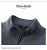 Men's Double-Sided Cashmere Wool Coat, Short Stand Collar, Casual Dad's Jacket for Autumn/Winter.