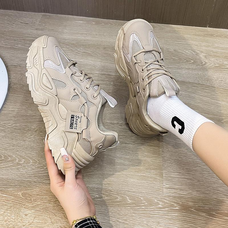 ins dad shoes women's spring and autumn new versatile breathable mesh platform casual sports shoes