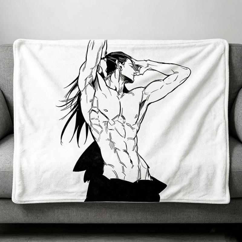 Jujutsu Kaisen Super Soft Flannel Blanket Gojo Satoru Anime Peripherals Suitable for Sofa Office Thin Air Conditioning Blanket
