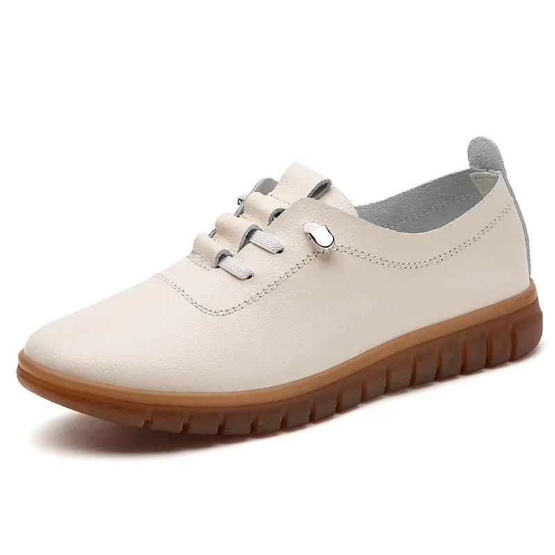 Women's Sneakers Casual Shoes PU Leather Lightweight Designer Loafers Breathable Slip on Women Flat Shoes Zapatos Mujer 2025