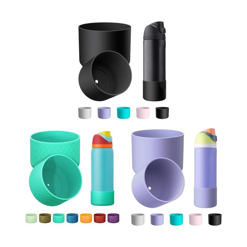 Silicones Cup Bottom Cover Nonslip Design Water Bottle Boot For Travel Outdoor Activity Kids Safe Tumblers  Protector