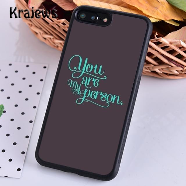 

Krajews You re My Person Greys Anatomy Phone Case For iPhone 17 Air 16 15 14 plus 11 12 13 pro max coque Shell Fundas iPhone 13