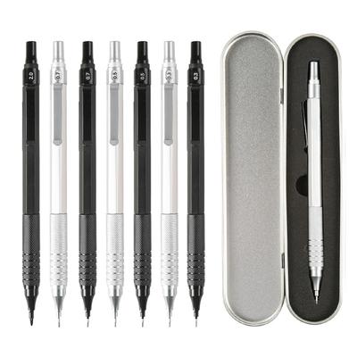 Sanat Malzemesi İçin Kurşun Yedekli, 0.3, 0.5, 0.7, 2.0mm Uçlu, Yüksek Kaliteli Metal Mekanik Kurşun Kalem Seti Çizim Otomatik Kurşun Kalem