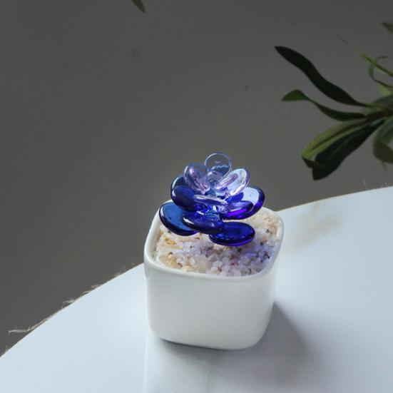 Glazed Succulents Potted Plants Artificial Succulents Mini Maintenance-Free