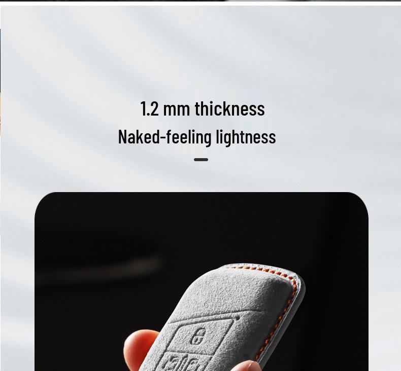 Volkswagen Car Models Three-Dimensional Alcantara Suede Key Case
