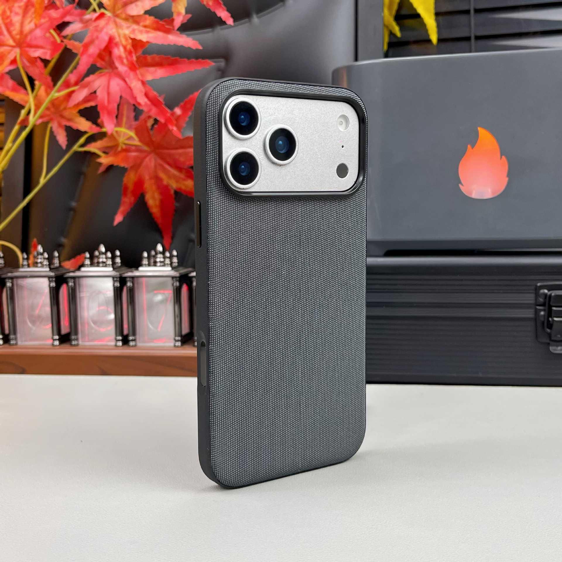 

Knit Pattern Magnetic Phone Case for iPhone 17 Pro Max, Full Coverage_DROP Protection iPhone 16 чёрный