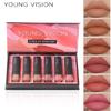 YOUNG VISION Matte Lipstick Set of 6 with Velvet Texture, Long-Lasting Hydrating Lip Color Gift Box for Women