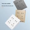 OIMG 86-Type Staggered Double Universal 8-Hole Socket Panel, White