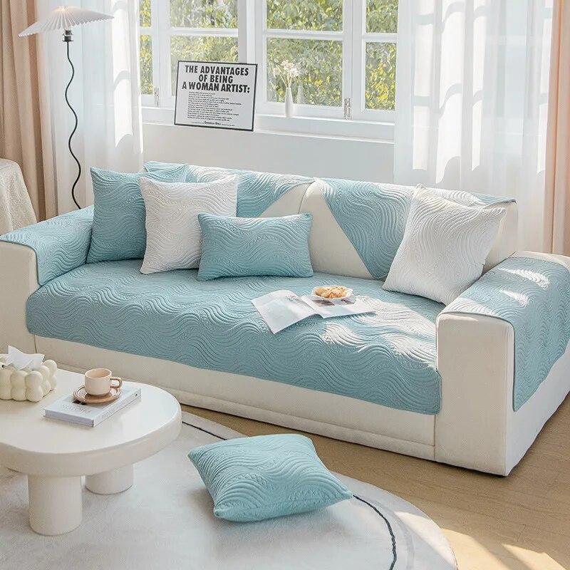 

Универсальный хлопковый чехол для дивана, нескользящий весенний чехол для дивана для гостиной, жаккардовый домашний пылезащитный тканевый чехол, моющийся, не выцветающий 70x70cm 1pcs