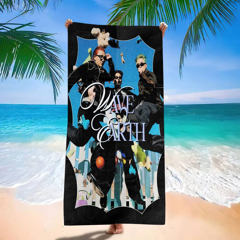 Poster W-Wave To Earth KOREAN Anime Beach Swimming Towel Soft Absorbent Washcloth Children's Gifts for Kids Travel Camping Gym