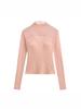Women's Chic Sheer Mesh Spliced Long Sleeve T-shirt: Elegant Slim-fit, Sexy Base Layer Top