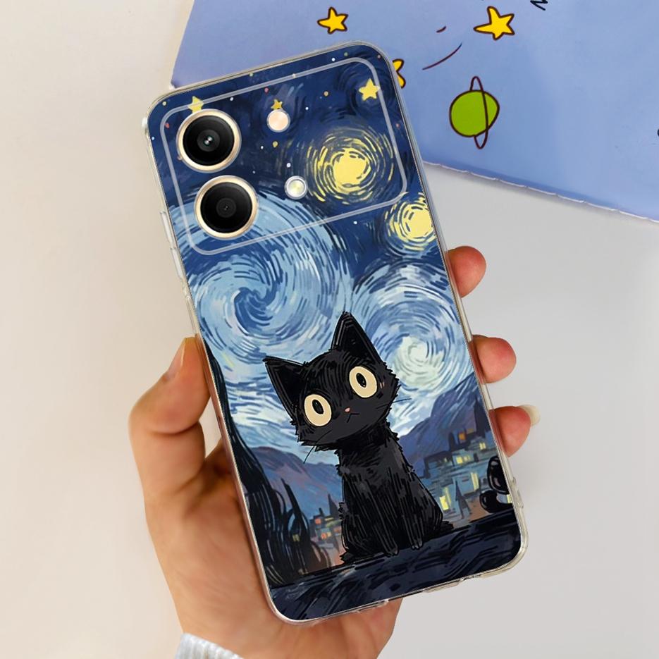 For Xiaomi Poco X6 Pro 5G Case New Fashion Painted Cover Clear Silicone Phone Case For Xiaomi Poco X6 Neo PocoX6 Pro Soft Fundas