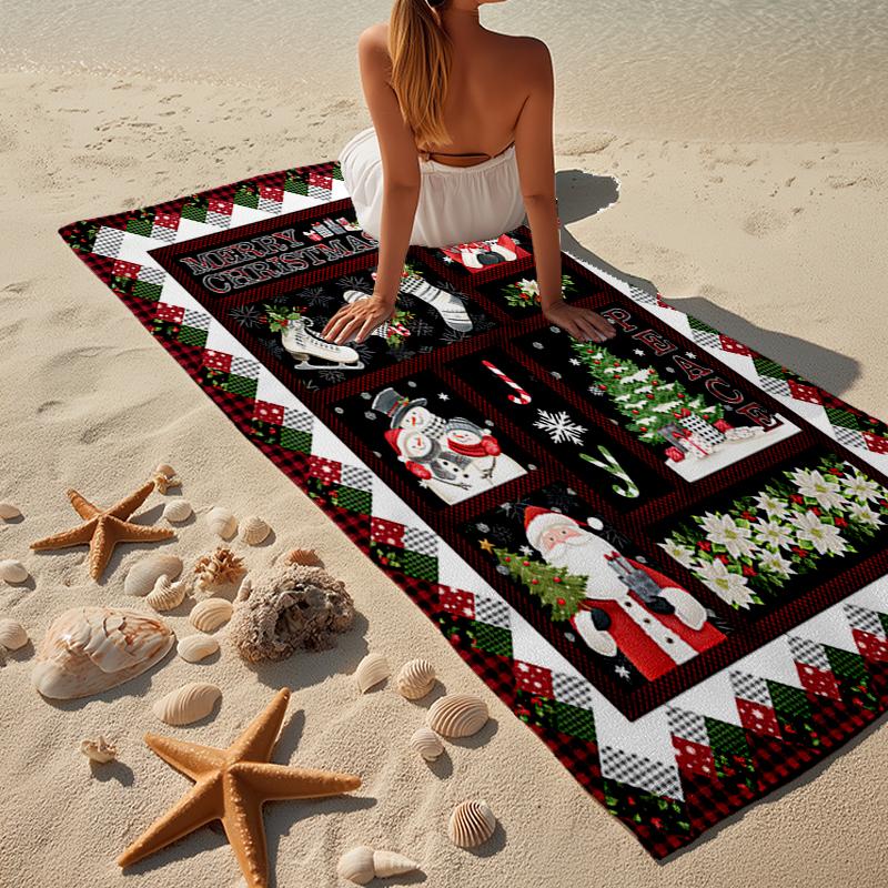 Christmas Vintage Truck Beach Towel, Super Soft Microfiber, Gift for Her/Him, Birthday, for Pool, Beach, Travel, Home Decor Fan gifts