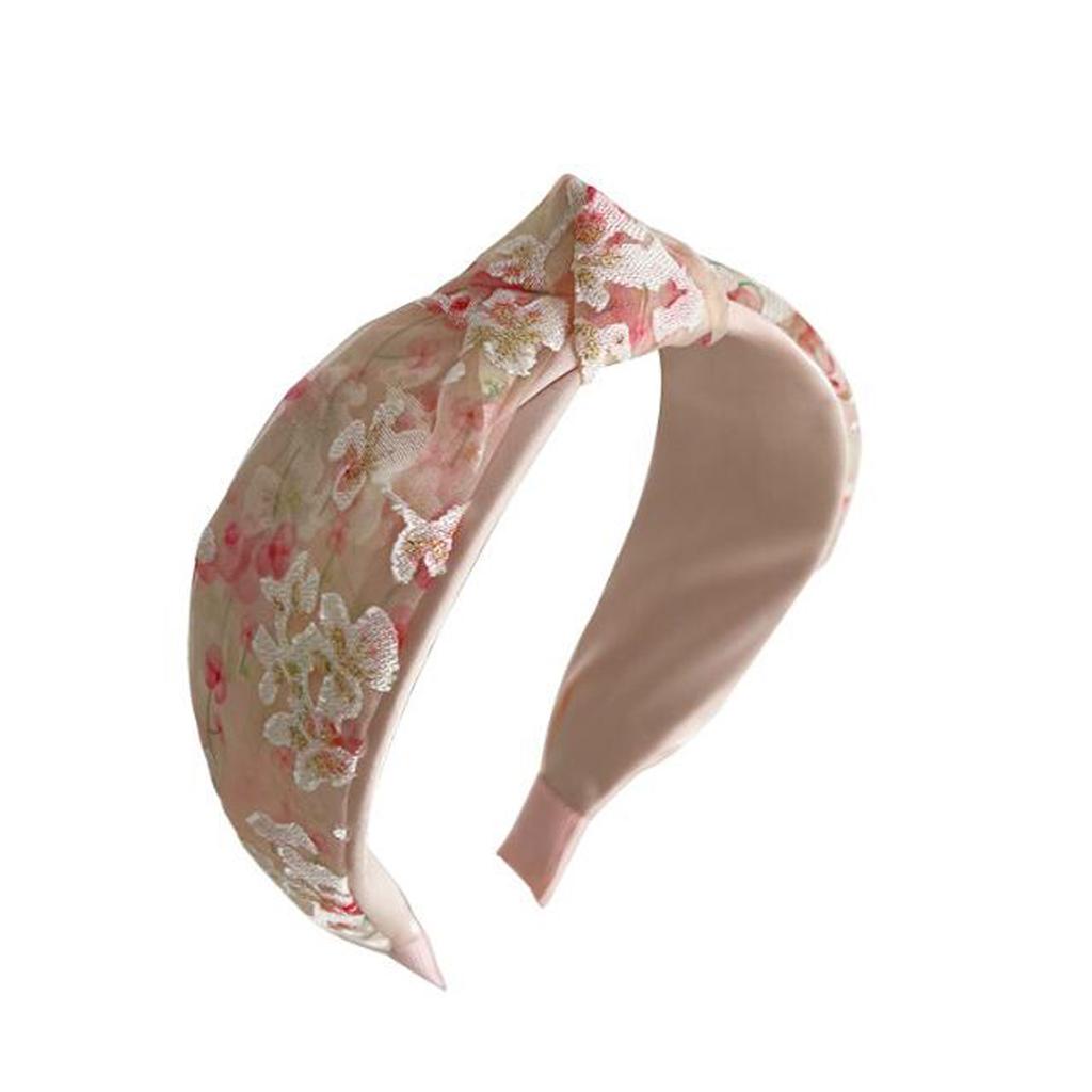 PROLY New Fashion Headband For Women Wide Side Flower Hairband Fresh Light Color Turban Girls Hair Accessories