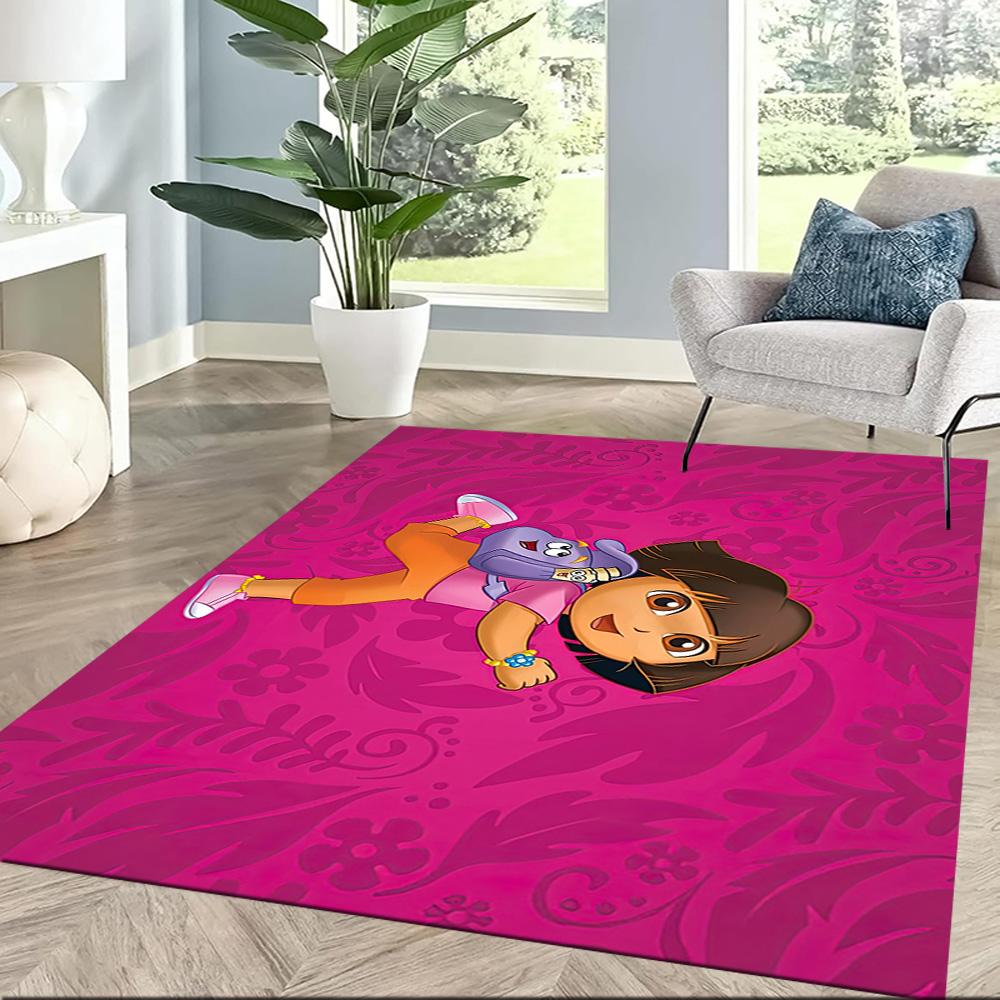 Dora Explorer Floor Rug Office Rug Design for Dormitory Balcony Bedrooms Game Room Anti-slip Rug Decorate Offices Wedding Party Gift