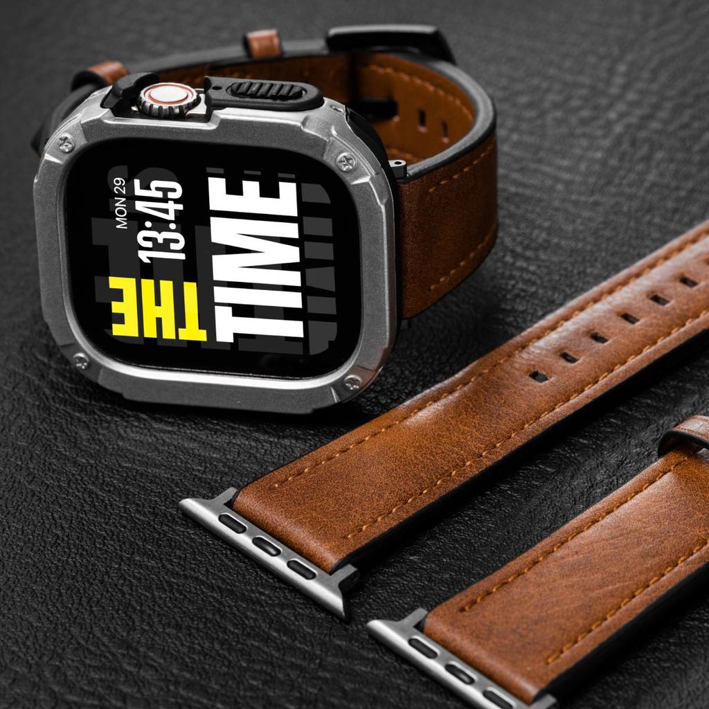 2 IN 1 PC Case for Apple Watch Series 11 10 9 8 7 6 se3 TPU+PC Cover Bumper Shell for Iwatch ultra 3 49mm 40 41 44 45 46mm Band