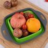 1Pcs Silicone Folding Drainer Basket Fruit Vegetable Foldable Colander Kitchen Strainer for Food Pasta Kitchenware Drain Device