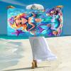 1PC Custom Name Mermaid Dreams Underwater Beach Towel Highly Absorbent And Sand-Resistant Towel for Swimming, Pool, Yoga, And Travel Lightweight
