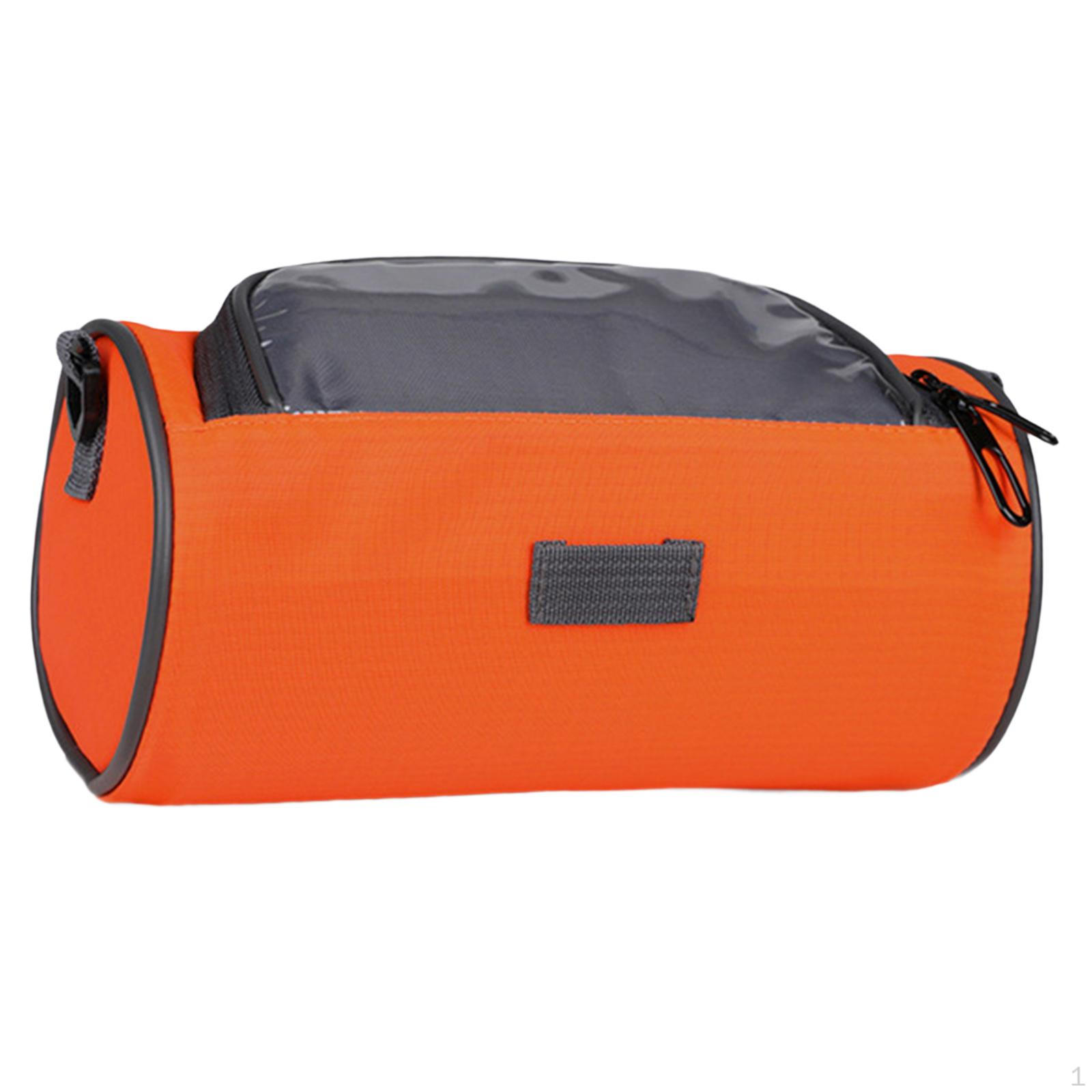 

Велосипедная сумка Велосипедная рама руля Сенсорный экран Чехол для хранения телефона Велосипедный спорт оранжевый