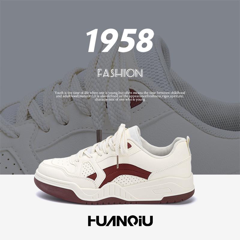 Global Popular Design Board Shoes ZHQ5702 Spring Trend Platform Shoes Men's Mesh Breathable White Shoes