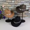 1Pc New Western Cowboy Hat For Women'S Po Props Cowgirl Jazz Hats Party Dress Cap Sombrero Hombre