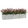 VidaXL Raised Garden Bed Planter Flower Box Plant Pot Planting Bed Balcony Outdoor 240x40x45 Cm Steel 316889