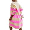 Women's Loose Color Block Knit Cardigan Sweater (2025)