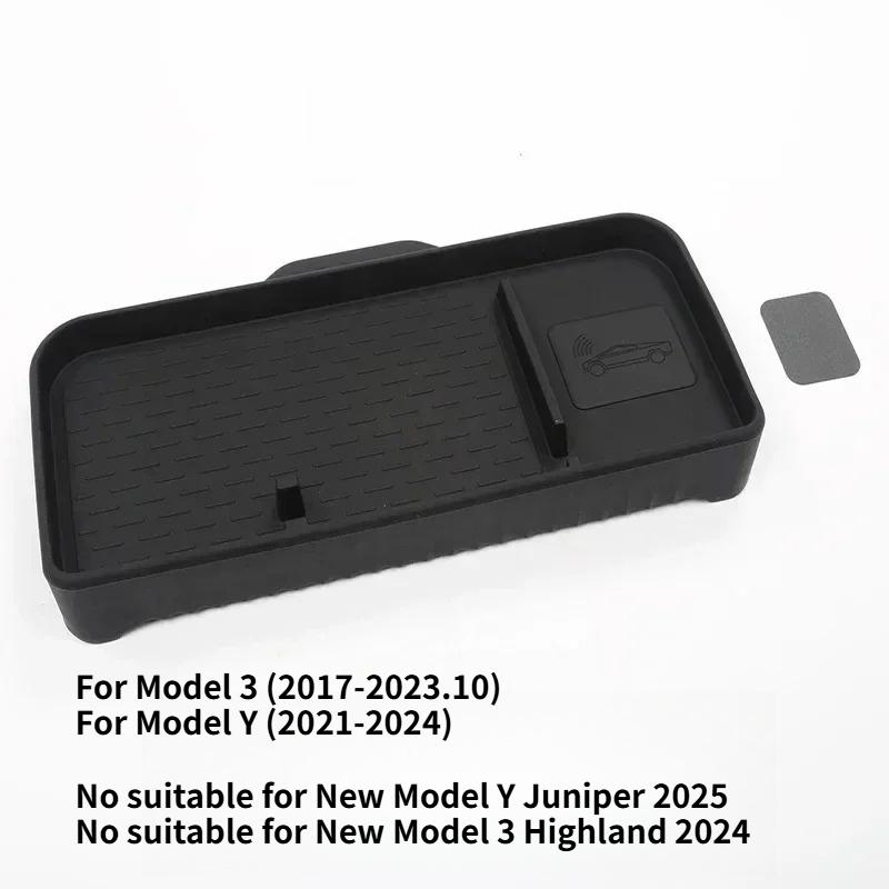 Instrument Panel ETC Storage Box for Tesla Model 3 Y Dashboard Screen Tray Central Control Silicone Box Car Accessories 2023