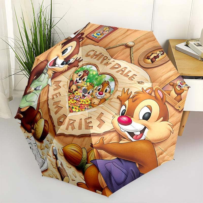 

1pc Chip n Dale s Heartfelt Memories Automatic Opening and Closing Folding - A Good Choice for Gifts, Fashionable and Convenient Umbrella